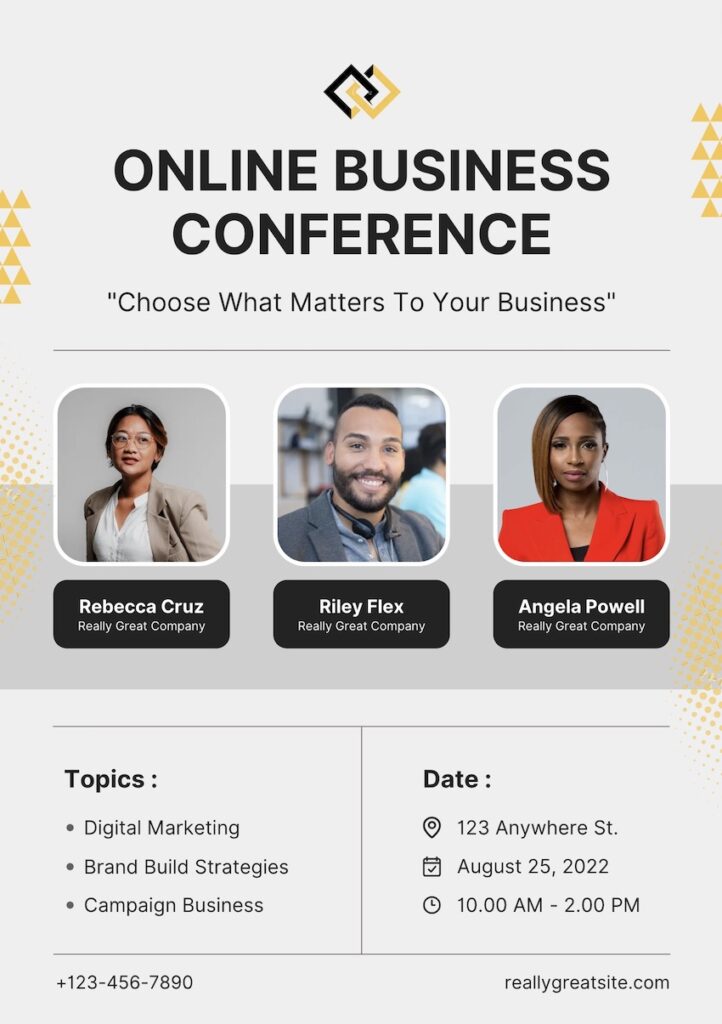 How to design a poster for envent - business event poster example