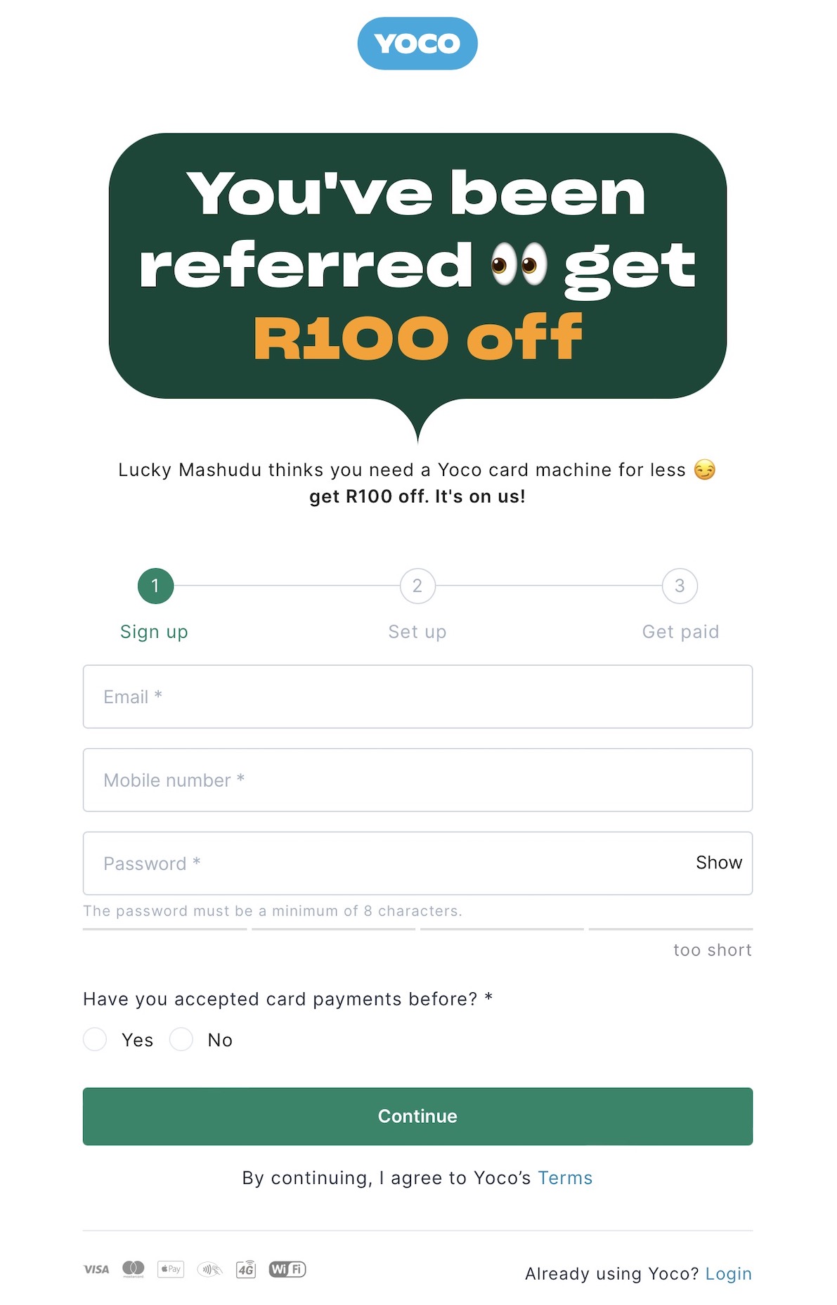 Yoco discount - Yoco referral link